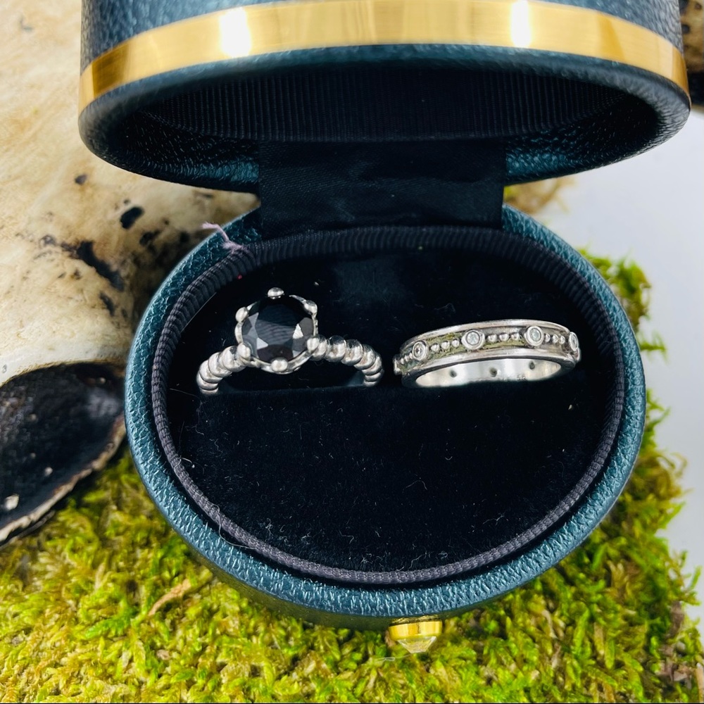 Pandora Pair of Discontinued Sterling Silver Rings